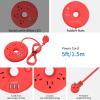 5 ft Long Cord Power Strip Bundle, NTONPOWER 6 Outlets 4 USB 5 ft Flat Plug Extension Cord Power Strip, Power Strip with 3 Outlets 3 USB 5 Ft Extension Cord Travel Power Strip view 3