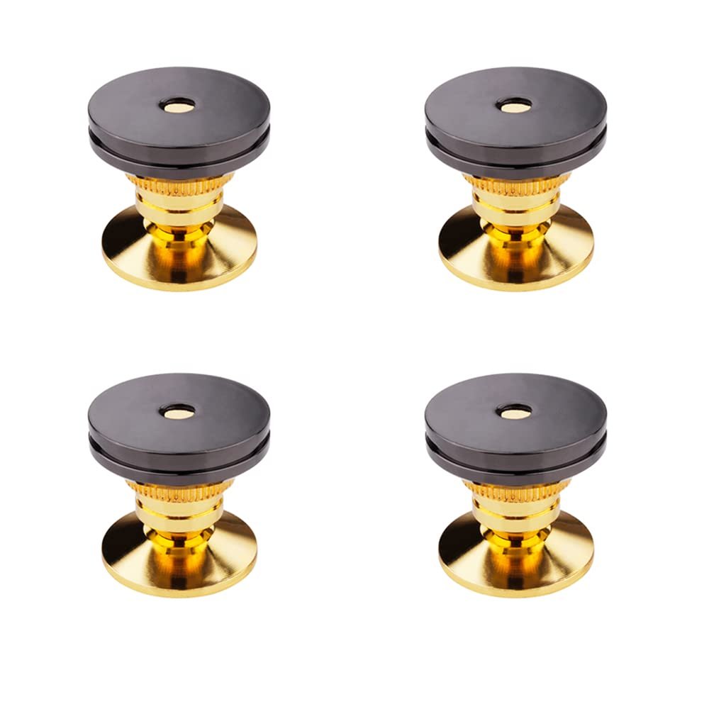 JINGERL 4Pair Mini Portable Audio Subwoofer Speaker Spikes Speakers Repair PartsDIY Speaker 24K Shock Absorb Pin Nails & Pads Accessory