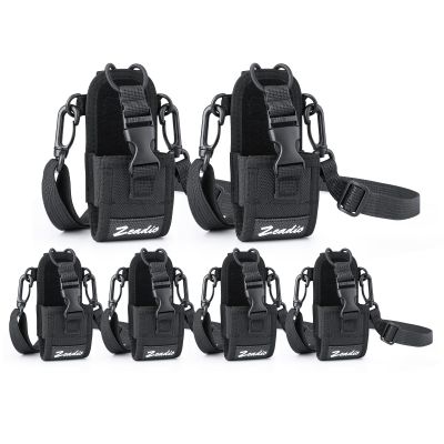 Zeadio Versatile Two-Way Radio Case, Universal Durable Holster Pouch Case Holder for Two-Way Radio Walkie Talkies (ZNC-D, Pack of 6)