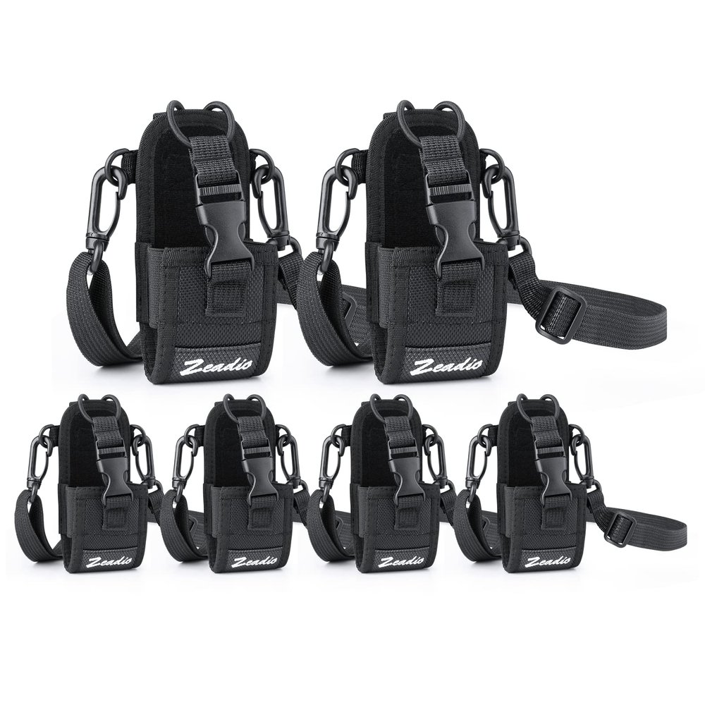 Zeadio Versatile Two-Way Radio Case, Universal Durable Holster Pouch Case Holder for Two-Way Radio Walkie Talkies (ZNC-D, Pack of 6)
