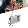 AM FM Portable Pocket Radio, Compact Transistor Radios, Best Reception, Speaker, Earphone Jack, Long Lasting, 2 AA Battery Operated for Indoor, Outdoor & Emergency Use (Silver) view 2