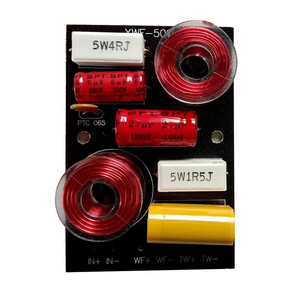 JINGERL 4Ohm 2 Way Divider Treble Woofer Frequency Divider 12db/oct 200W 3.0KHz 2Unit Speaker Crossover Filter For Home Theater Speaker