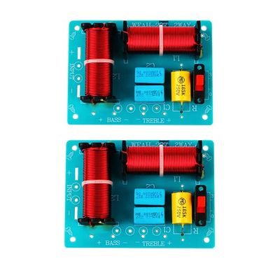 JINGERL 80W Treble Bass 2 Way Frequency Divider Tweeter Subwoofer Crossover Board 2 Inch-6 Inch Speaker Filter Home Theater Car Audio (Size : 2 Pieces)