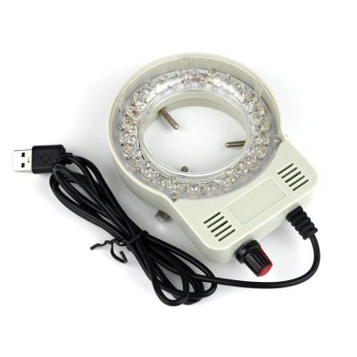 Microscope Kit White Adjustable 6500K 5500K USBLED Ring Light Illuminator Lamp DC 5V Adapter, Industry Stereo Microscope Camera Magnifier Microscope Lens Adapters (Color : White)