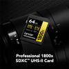 Lexar Professional 1800x SDXC UHS-II Gold Series Memory Card with 4K Video Transfer and Weatherproof Construction (64GB) view 2