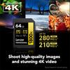 Lexar Professional 1800x SDXC UHS-II Gold Series Memory Card with 4K Video Transfer and Weatherproof Construction (64GB) view 4