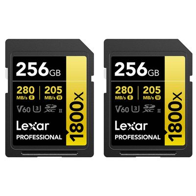 Lexar Professional 1800X 256GB SDXC UHS-II 2pack