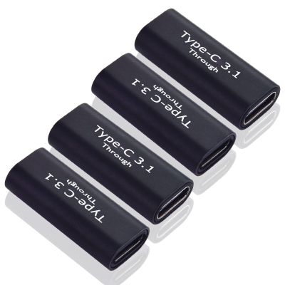 Leehitech 3.1 USB Type C Extension Adapter USB C Female to Female Adapter(4 pcs) USB Type C Female Extender for All USB C Devices, Support 10Gbps Rate