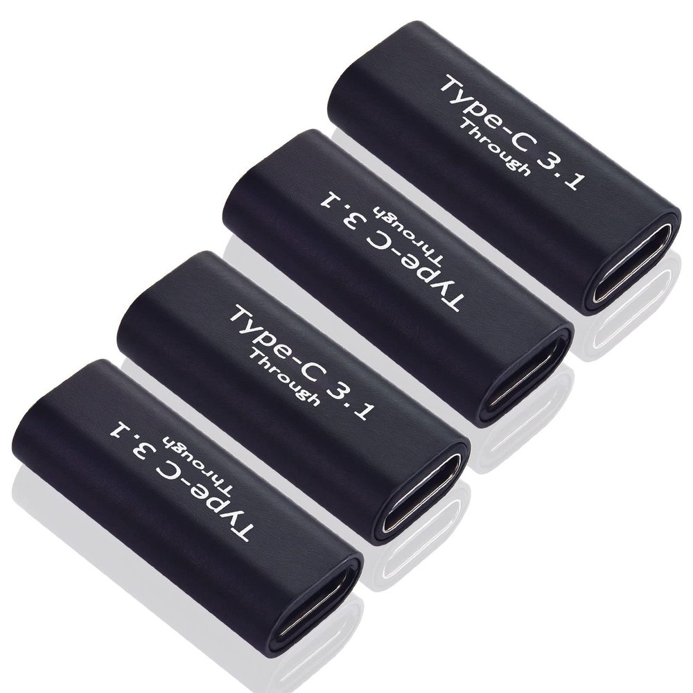 Leehitech 3.1 USB Type C Extension Adapter USB C Female to Female Adapter(4 pcs) USB Type C Female Extender for All USB C Devices, Support 10Gbps Rate