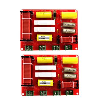 JINGERL 250W 3 Way Audio Crossover Board Tweeter Mid Bass Frequency Divider Intersect Frequency Adjustable Speaker Filter Car Audio DIY (Color : 2 Pieces)