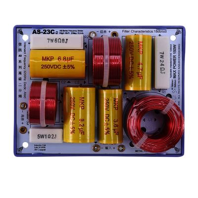 JINGERL 5Ohm-8Ohm Crossover Audio Board 2 Way 150W Treble Bass Speaker Frequency Divider Woofer Tweeter Speaker Filter 3200Hz Frequency (Size : 1 Piece)