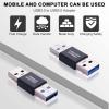 Leehitech USB-A 3.0 Male to Male Adapter (4 Pack) - USB 3.0 Converter Coupler Extender Connector view 3