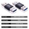 Leehitech USB-A 3.0 Male to Male Adapter (4 Pack) - USB 3.0 Converter Coupler Extender Connector view 4