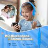LORELEI E7 Kids Headphones with Microphone,On-Ear Wired Headset for Children/Boys/Girls,85/94dB Safe Volume,Foldable&Rotatable3.5mm Audio Jack Tangle-Free for School/iPad/Laptop/Travel (Blue&Red) view 2
