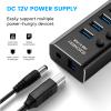 Rosonway 10 Port USB 3.1 Hub 10Gbps + RSHTECH 4 Port Powered USB 3.0 Hub view 4