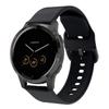 ViCRiOR Bands Compatible with Garmin Vivoactive 4S 40mm / Venu 2S Smart Watch, 18mm Quick Release Soft Silicone Fadeless Pattern Printed Floral Replacement Band for Garmin Vivomove 3S, Black view 1