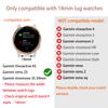 ViCRiOR Bands Compatible with Garmin Vivoactive 4S 40mm / Venu 2S Smart Watch, 18mm Quick Release Soft Silicone Fadeless Pattern Printed Floral Replacement Band for Garmin Vivomove 3S, Black view 2