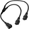 Toptekits C20 to 2XC19 Y Splitter Power Cord- 3ft/1m Server/PDU IEC Y Split Dual IEC Double,Multi IEC Cable, C19 Power Strip,12AWG,UL Listed(C20 to 2X C19 Cord 3ft) view 1