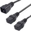 Toptekits C20 to 2XC19 Y Splitter Power Cord- 3ft/1m Server/PDU IEC Y Split Dual IEC Double,Multi IEC Cable, C19 Power Strip,12AWG,UL Listed(C20 to 2X C19 Cord 3ft) view 2