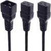 Toptekits C20 to 2XC19 Y Splitter Power Cord- 3ft/1m Server/PDU IEC Y Split Dual IEC Double,Multi IEC Cable, C19 Power Strip,12AWG,UL Listed(C20 to 2X C19 Cord 3ft) view 3