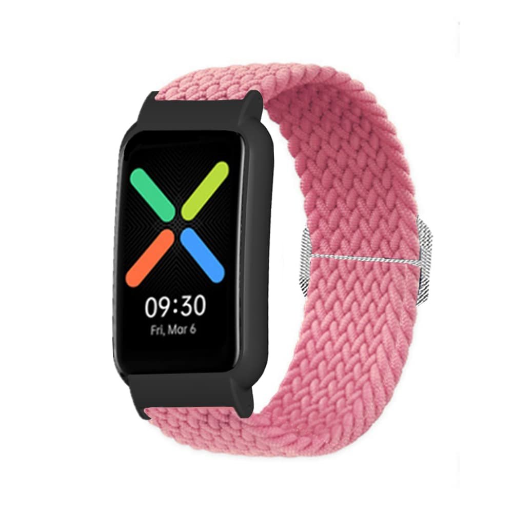 TryBest Nylon Strap Compatible with Oppo Watch Free,Woven Stretch Stap Breathable Replacement Soft Sport Elastics Wristband Adjustable 5.5-8.0 inch for Women Men