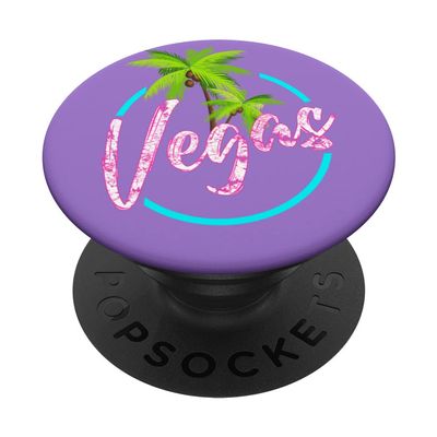 Las Vegas, Nevada Gambling, Palm Trees, Casinos, Neon Lights PopSockets Swappable PopGrip