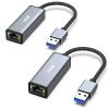 BENFEI USB Ethernet Adapter 1000 Mbps, Pack of 2 USB to RJ45 Gigabit Ethernet LAN Network Adapter Compatible with MacBook Surface Pro Notebook PC with Windows 11/10/8.1/8/7/XP/Vista, Mac OS view 1