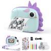 HiMont Kids Camera Instant Print, Selfie Digital Camara for Kids with Print Paper & 32G Card, 2.5K Video & Instant Print Camera with Color Pens for DIY, Fun Gift for Girls Boys 3-12 Years Old (Green) view 1