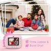 HiMont Kids Camera Instant Print, Selfie Digital Camara for Kids with Print Paper & 32G Card, 2.5K Video & Instant Print Camera with Color Pens for DIY, Fun Gift for Girls Boys 3-12 Years Old (Pink) view 3