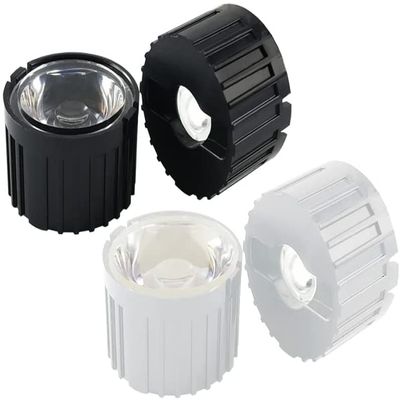 TOPXCDZ 50PCS High Power 1W 3W 5W LED Lens 20MM PMMA Lenses with Bracket 5 15 25 30 45 60 90 120 Degree for 1 3 5 Watt Light Beads (8 Degree, White Bracket)