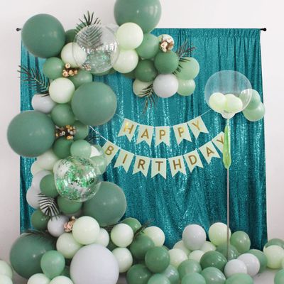 10Ft x 10Ft Teal Sequin Backdrop Curtain, Glitter Thick Not See Through Satin Sequin Background Drapes, Opaque Sparkly Backdrop Curtain, Sequin Backdrop for Xmas Thanksgiving Wedding Party Decor