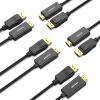 4K DisplayPort to HDMI 6 Feet Cable 5 Pack, Uni-Directional DP 1.2 Computer to HDMI 1.4 Screen Cable Compatible with HP, ThinkPad, AMD, NVIDIA, Desktop view 1