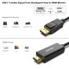 4K DisplayPort to HDMI 6 Feet Cable 5 Pack, Uni-Directional DP 1.2 Computer to HDMI 1.4 Screen Cable Compatible with HP, ThinkPad, AMD, NVIDIA, Desktop view 2