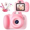 HAONIU 48MP Digital Dual Camera for Kids, 3-12 Years Old, with 2.0 Inch IPS Screen, 32GB SD Card, 1080P HD Video, Perfect for Toddler Birthday Gifts (Pink) view 1