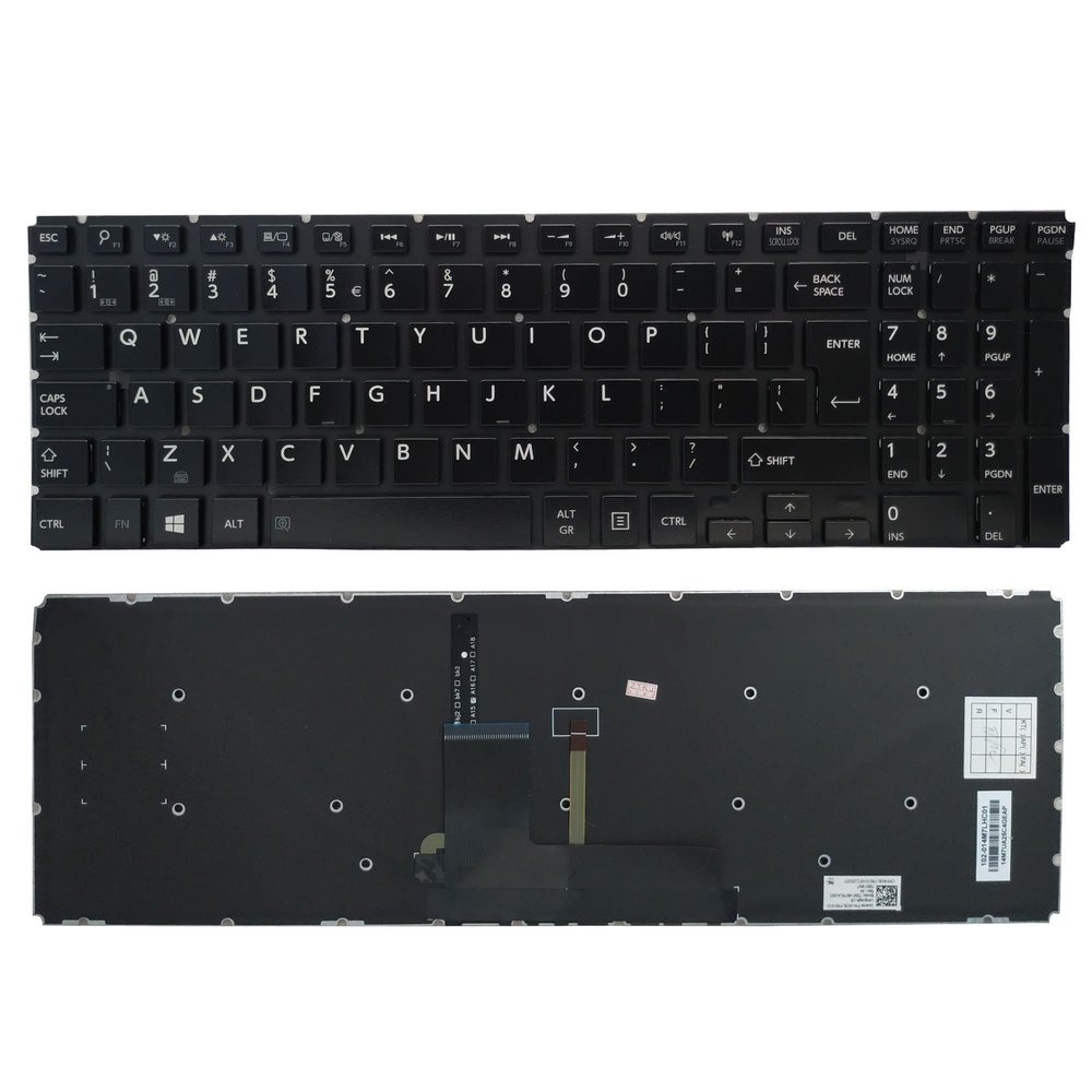 AKGIFT Laptop Replacement Keyboard Compatible for Toshiba Satellite L50-B L55-B S50-B L55DT-B S55-B (US Layout Backlt Big Enter Key)
