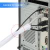 AGPTEK Cable Sleeve Cover, 25ft - 4/5 inch Desk Cord Organizer Cable Hider, Home Office Wire Management Computer TV Wire Loom Tubing, Pet Proof Cord Protector, from Cat Dog Chewing, White view 2