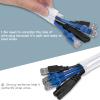 AGPTEK Cable Sleeve Cover, 25ft - 4/5 inch Desk Cord Organizer Cable Hider, Home Office Wire Management Computer TV Wire Loom Tubing, Pet Proof Cord Protector, from Cat Dog Chewing, White view 4