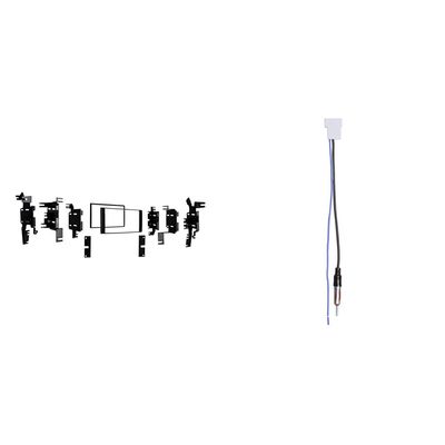 Metra 95-7624 Double DIN Dash Kit for Select 2007 and Nissan Vehicles (Black) & Electronics 40-NI12 Antenna Cable to Aftermarket Radio Adapter for Select 2007-Up Infiniti/Nissan Vehicles,Black