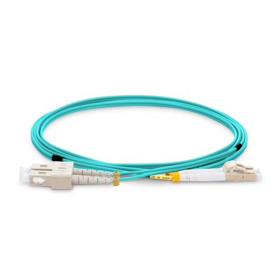 0.5m(1.64ft) OM4 LC SC Fiber Patch Cables, MMF Multimode Jumper, Options 0.5m~10m, LC to SC Fiber Optic Cable Duplex, 50/125m, 40G/100G LSZH