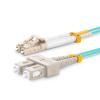 0.5m(1.64ft) OM4 LC SC Fiber Patch Cables, MMF Multimode Jumper, Options 0.5m~10m, LC to SC Fiber Optic Cable Duplex, 50/125m, 40G/100G LSZH view 3