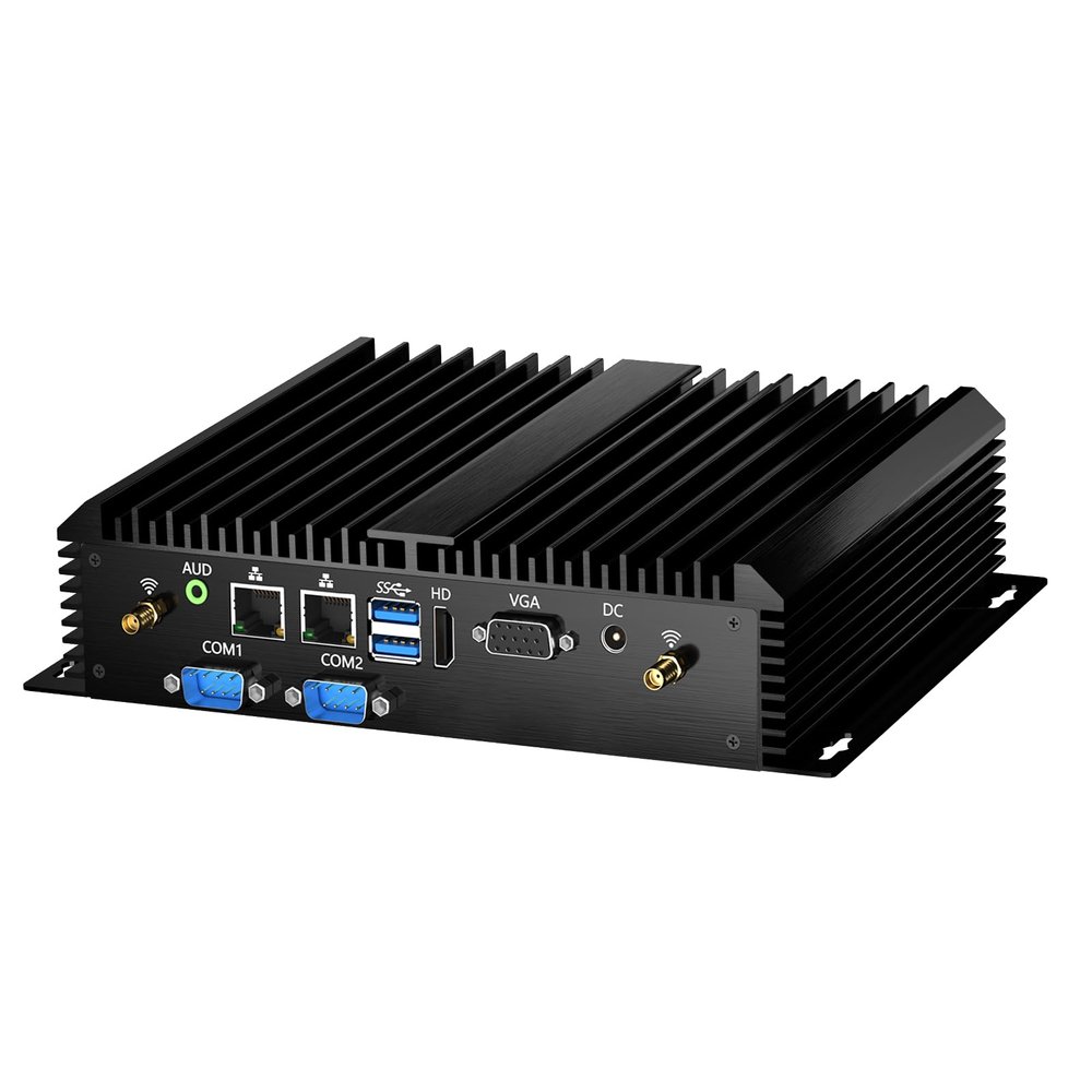 msecore Fanless Industrial PC, Mini Computer with Core i5-4200U, 16G RAM 256G SSD, Dual NIC, 2*COM RS232, Support 4G Module/SIM, Wi-Fi, 1*HDMI 1*VGA, Windows 10 Pro