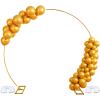 8FT Gold Round Backdrop Stand Large Circle Metal Floral Balloon Frame Wedding Arch Stand for Wedding, Birthday Party, Baby Shower, Graduation, Anniversary, Candy Tables Celebration view 1