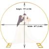 8FT Gold Round Backdrop Stand Large Circle Metal Floral Balloon Frame Wedding Arch Stand for Wedding, Birthday Party, Baby Shower, Graduation, Anniversary, Candy Tables Celebration view 3
