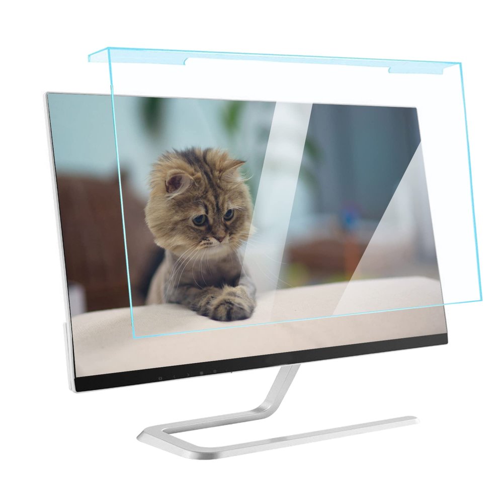 CUNIO Blue Light Screen Protector Panel for 17"-27" Diagonal LED PC Monitor, Anti Blue Light Hanging Isolation Board Reduce Eye Fatigue / 27in 612.6x356mm