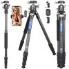 Compact Carbon Fiber Tripod with 35mm Low Profile Ball Head Kit 10-Layer Carbon Travel Camera Stand Detachable Monopod with Magic Arm+ Phone Clip Max Load 15kg view 1