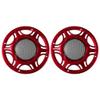 X AUTOHAUX 2pcs 6 Inch Car Metal Audio Speaker Grill Cover Mesh Woofer Horn Guard Decorative Circle Grille Protector Red view 1