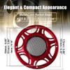 X AUTOHAUX 2pcs 6 Inch Car Metal Audio Speaker Grill Cover Mesh Woofer Horn Guard Decorative Circle Grille Protector Red view 4