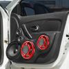 X AUTOHAUX 2pcs 8 Inch Car Metal Audio Speaker Grill Cover Mesh Woofer Horn Guard Decorative Circle Grille Protector Red view 2