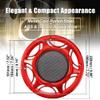 X AUTOHAUX 2pcs 8 Inch Car Metal Audio Speaker Grill Cover Mesh Woofer Horn Guard Decorative Circle Grille Protector Red view 4