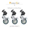 AMBITFUL 3X Light Stand Wheels Install Diameter of 22mm, 360 Adjustable with Locking Function Light Stand Wheels for Photo Video Studio Shooting view 2